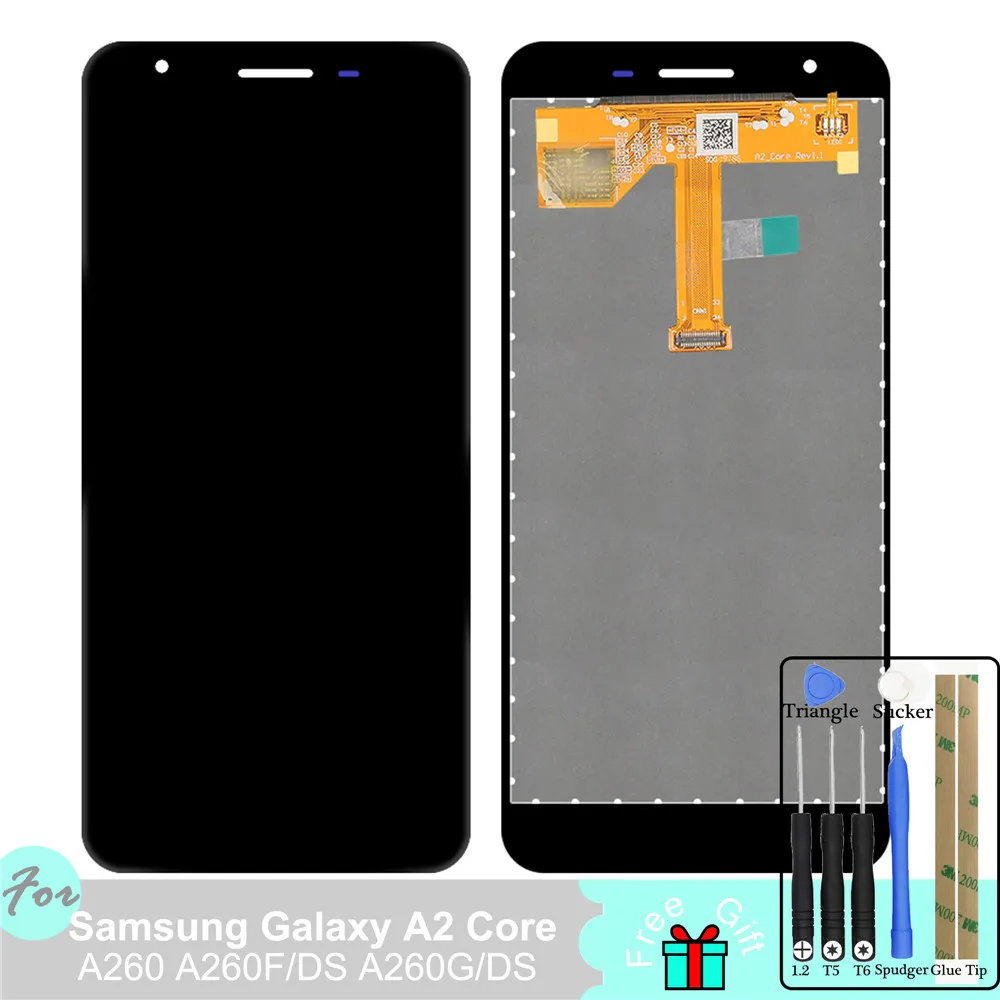 A260F LCD Displays For samsung A2 Core A260 A260F/DS A260G/DS Touch Screen Digitizer Assembly Replacement
A260F LCD Displays For samsung A2 Core A260 A260F/DS A260G/DS Touch Screen Digitizer Assembly Replacement