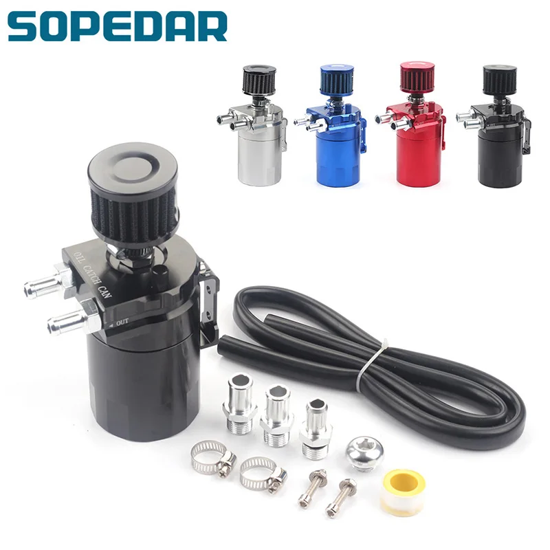 SOPEDAR Baffled Aluminum 3-port Oil Catch Can Reservoir Tank Universal colourful With extra Filter
SOPEDAR Baffled Aluminum 3-port Oil Catch Can Reservoir Tank Universal colourful With extra Filter