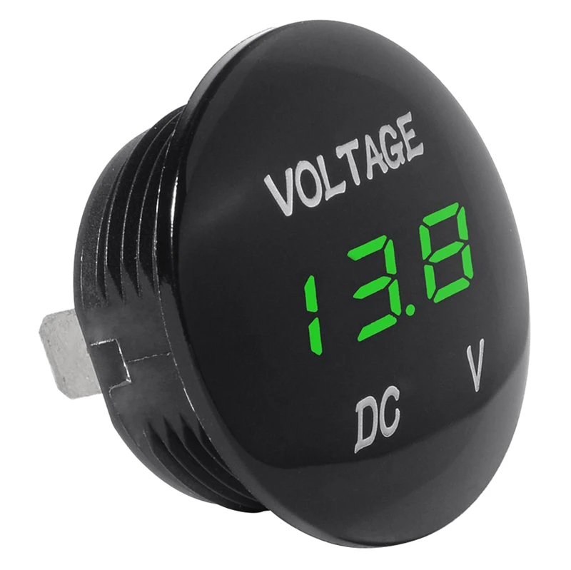 Voltage Meter Universal Voltmeter Digital Display Water Resistant LED Green Color for 12V-24V DC Car Motorcycle Automobile Truck
Voltage Meter Universal Voltmeter Digital Display Water Resistant LED Green Color for 12V-24V DC Car Motorcycle Automobile Truck