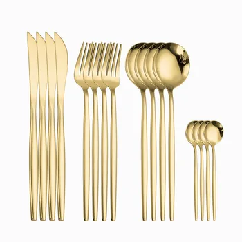 18/10 Stainless Steel Golden Cutlery Set Dinnerware Set Tableware Set Knife Fork Spoon Flatware Set Dishwasher Safe Cutlery Set
18/10 Stainless Steel Golden Cutlery Set Dinnerware Set Tableware Set Knife Fork Spoon Flatware Set Dishwasher Safe Cutlery Set
