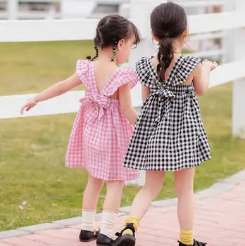 2020 wholesale girls plaid bow dress summer fashion cotton girls dresses 1-6 years HO243
2020 wholesale girls plaid bow dress summer fashion cotton girls dresses 1-6 years HO243
