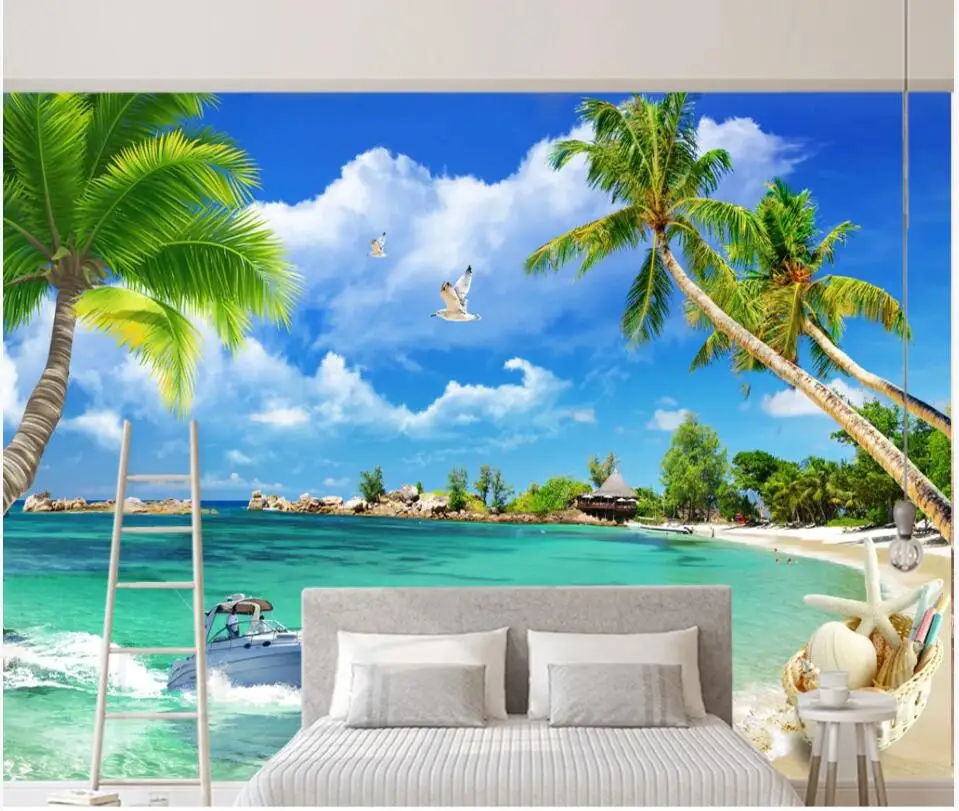 3d photo wallpaper custom mural Blue sky and white cloud beach seascape coconut tree natural scenery wallpaper for walls 3 d
3d photo wallpaper custom mural Blue sky and white cloud beach seascape coconut tree natural scenery wallpaper for walls 3 d