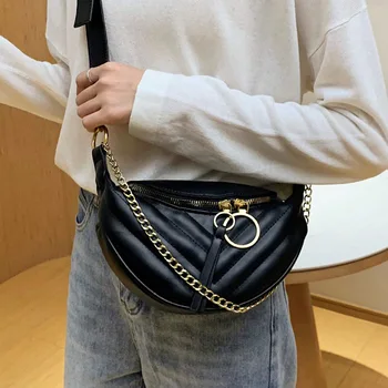 New Chain Fanny Pack Brand Designer Belt Bag Fashion Women Waist Pack Solid Color PU Leather Belly Chest Bag Ladies Shoulder Bag 
New Chain Fanny Pack Brand Designer Belt Bag Fashion Women Waist Pack Solid Color PU Leather Belly Chest Bag Ladies Shoulder Bag