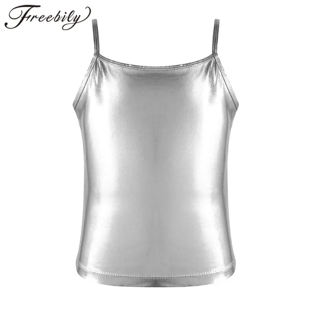 Kids Girls Ballet Dancewear Shiny Metallic Camisole Tops Tank Top Girls Gymnastics Stage Performance Workout Jazz Dance Costume
Kids Girls Ballet Dancewear Shiny Metallic Camisole Tops Tank Top Girls Gymnastics Stage Performance Workout Jazz Dance Costume