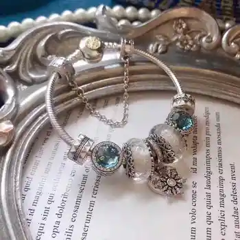 High Quality Original 1:1 100%925 Pure Silver White Glaze Beads Safety Chain Bracelet Free Shipping
High Quality Original 1:1 100%925 Pure Silver White Glaze Beads Safety Chain Bracelet Free Shipping