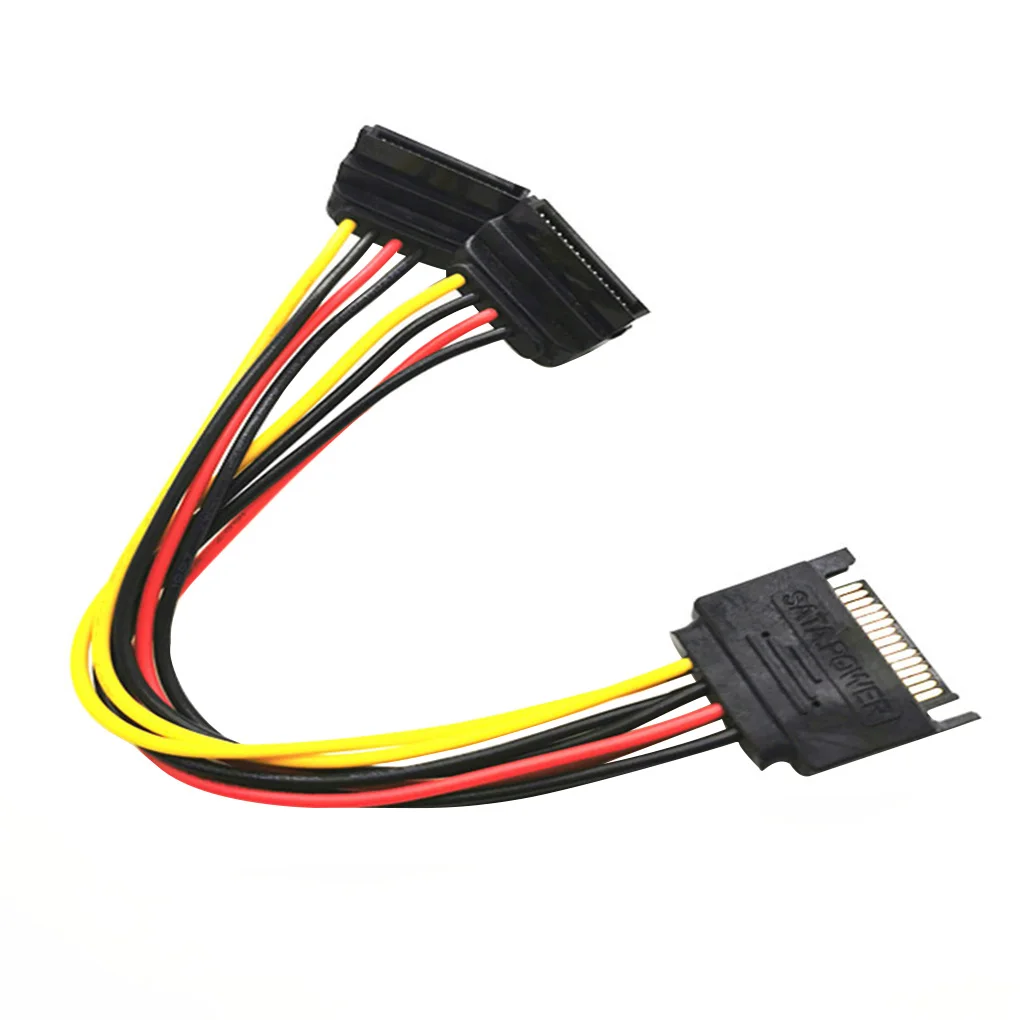 SATA Power Cable Y Splitter Computer SATA 15-pin Cord 1-drag-2 Adapter Hard Disk Accessory
SATA Power Cable Y Splitter Computer SATA 15-pin Cord 1-drag-2 Adapter Hard Disk Accessory