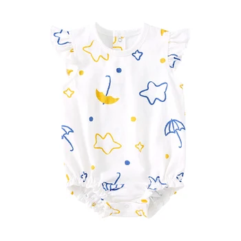 Pureborn Newborn Baby Girl Bodysuit Ruffle Sleeve Baby Girl Onesies Breathable Cotton Baby Girl Summer Clothes Sleep and Play 
Pureborn Newborn Baby Girl Bodysuit Ruffle Sleeve Baby Girl Onesies Breathable Cotton Baby Girl Summer Clothes Sleep and Play