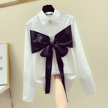 White Shirt Women's 2020 Spring Autumn New Loose Korean-Style Bow Panel Design Long-Sleeve Top Shirt Women Tops Feminina
White Shirt Women's 2020 Spring Autumn New Loose Korean-Style Bow Panel Design Long-Sleeve Top Shirt Women Tops Feminina