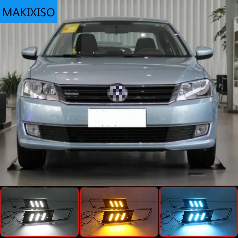1 Pair LED DRL Daytime Running Light For Volkswagen VW Lavida 2013 2014 with Yellow Trun Signal Light Blue Night Lamp
1 Pair LED DRL Daytime Running Light For Volkswagen VW Lavida 2013 2014 with Yellow Trun Signal Light Blue Night Lamp