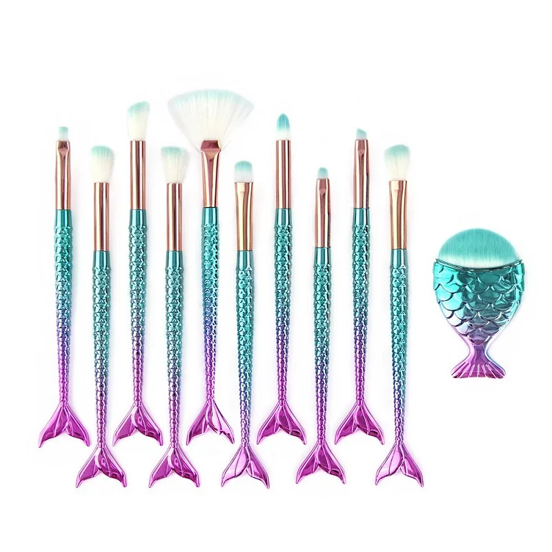 Makeup brushes New Mermaid Foundation Eyebrow Eyeliner Blush Cosmetic Concealer Fish tail make up brushes Tools
Makeup brushes New Mermaid Foundation Eyebrow Eyeliner Blush Cosmetic Concealer Fish tail make up brushes Tools