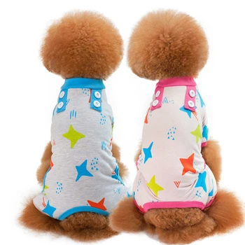 Spring and Autumn Leisure Style Pet Dog Clothing Comfortable Breathable Simple Cotton Pet Pajamas T-shirt The Four Feet Garments 
Spring and Autumn Leisure Style Pet Dog Clothing Comfortable Breathable Simple Cotton Pet Pajamas T-shirt The Four Feet Garments
