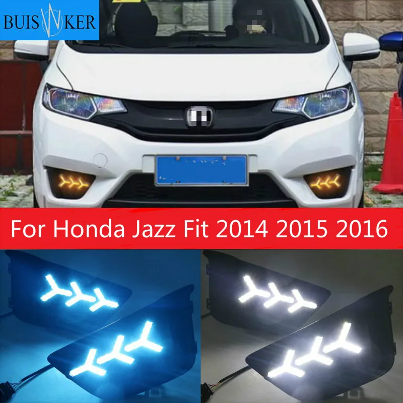 Светодиодные дневные ходовые огни DRL для Honda Jazz Fit 2014, 2015, 2016, 12 В, водонепроницаемые противотуманные фары с желтым сигналом поворота
Светодиодные дневные ходовые огни DRL для Honda Jazz Fit 2014, 2015, 2016, 12 В, водонепроницаемые противотуманные фары с желтым сигналом поворота