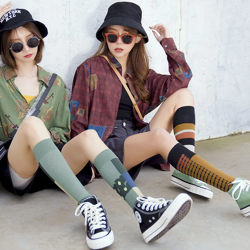 Women Stocking Left Right Different Fashion Street Wear Stripe Lattice Thigh High Stockings Over The Knee High Ins Hot Harujuku
Women Stocking Left Right Different Fashion Street Wear Stripe Lattice Thigh High Stockings Over The Knee High Ins Hot Harujuku