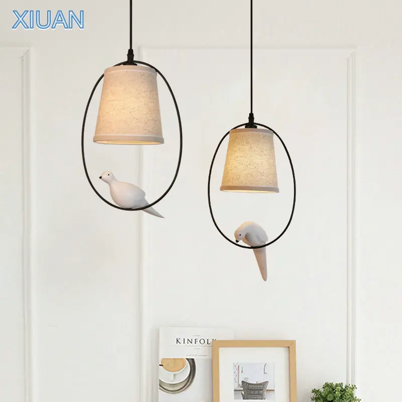 Nordic White Resin Bird Light LED Pendant Hanging Lamp Kitchen Fixtures Living Room Dining Room Lighting Fabric Lampshade
Nordic White Resin Bird Light LED Pendant Hanging Lamp Kitchen Fixtures Living Room Dining Room Lighting Fabric Lampshade