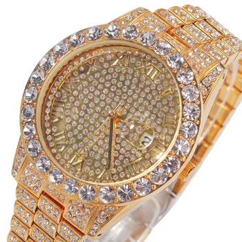 Europe Hot Sale Fashion Hip Hop Cold Gold Tone Rapper Watch Pavement Glittering Zircon Luxury Temperament Mens Jewelry Gift
Europe Hot Sale Fashion Hip Hop Cold Gold Tone Rapper Watch Pavement Glittering Zircon Luxury Temperament Mens Jewelry Gift
