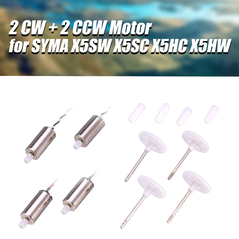 

New Arrival 2 CW + 2 CCW Engine Motors with Gears for SYMA X5SW X5SC X5HC X5HW RC Drone Quadcopter Replacement Spare Parts