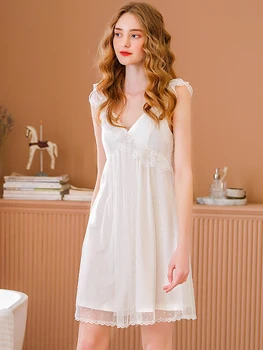 Sexy summer dress Nightdress Lace Sleepwear nightwear for Women Lingerie nightie nightgowns women Sleeveless Sling Home Dress 
Sexy summer dress Nightdress Lace Sleepwear nightwear for Women Lingerie nightie nightgowns women Sleeveless Sling Home Dress