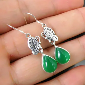 FNJ 925 Silver Butterfly Earrings for Women Jewelry 100% Original Pure S925 Silver Sterling Drop Earring Green Agate
FNJ 925 Silver Butterfly Earrings for Women Jewelry 100% Original Pure S925 Silver Sterling Drop Earring Green Agate