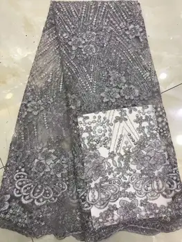 Latest French mesh lace High Quality gray African Lace Fabric sequins Embroidered Tulle Lace Fabric For Wedding 5yards FFD119
Latest French mesh lace High Quality gray African Lace Fabric sequins Embroidered Tulle Lace Fabric For Wedding 5yards FFD119