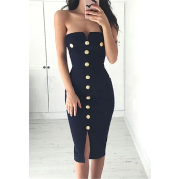 Lady Strapless Tube Dress Women Bodycon Dress Evening Party Dress Clubwear Elegant Long Midi Dress Casual Slim Button Clothes
Lady Strapless Tube Dress Women Bodycon Dress Evening Party Dress Clubwear Elegant Long Midi Dress Casual Slim Button Clothes