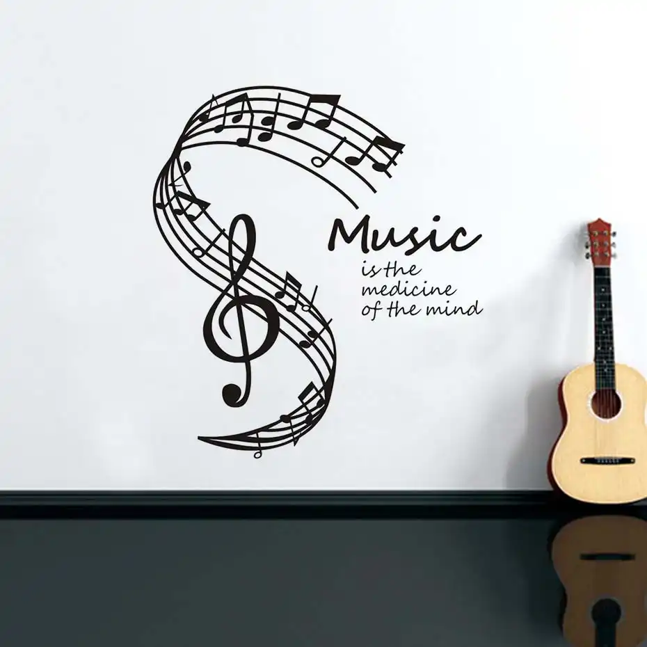 diy musical note home decor music wall stickers waterproof