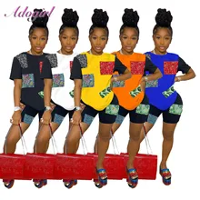 Women Summer Bandana Print Two Piece Set Fitness Casual Paisley Color Patchwork Crop Tops T-Shirt Shorts Suit Outfit Tracksuit 
Women Summer Bandana Print Two Piece Set Fitness Casual Paisley Color Patchwork Crop Tops T-Shirt Shorts Suit Outfit Tracksuit