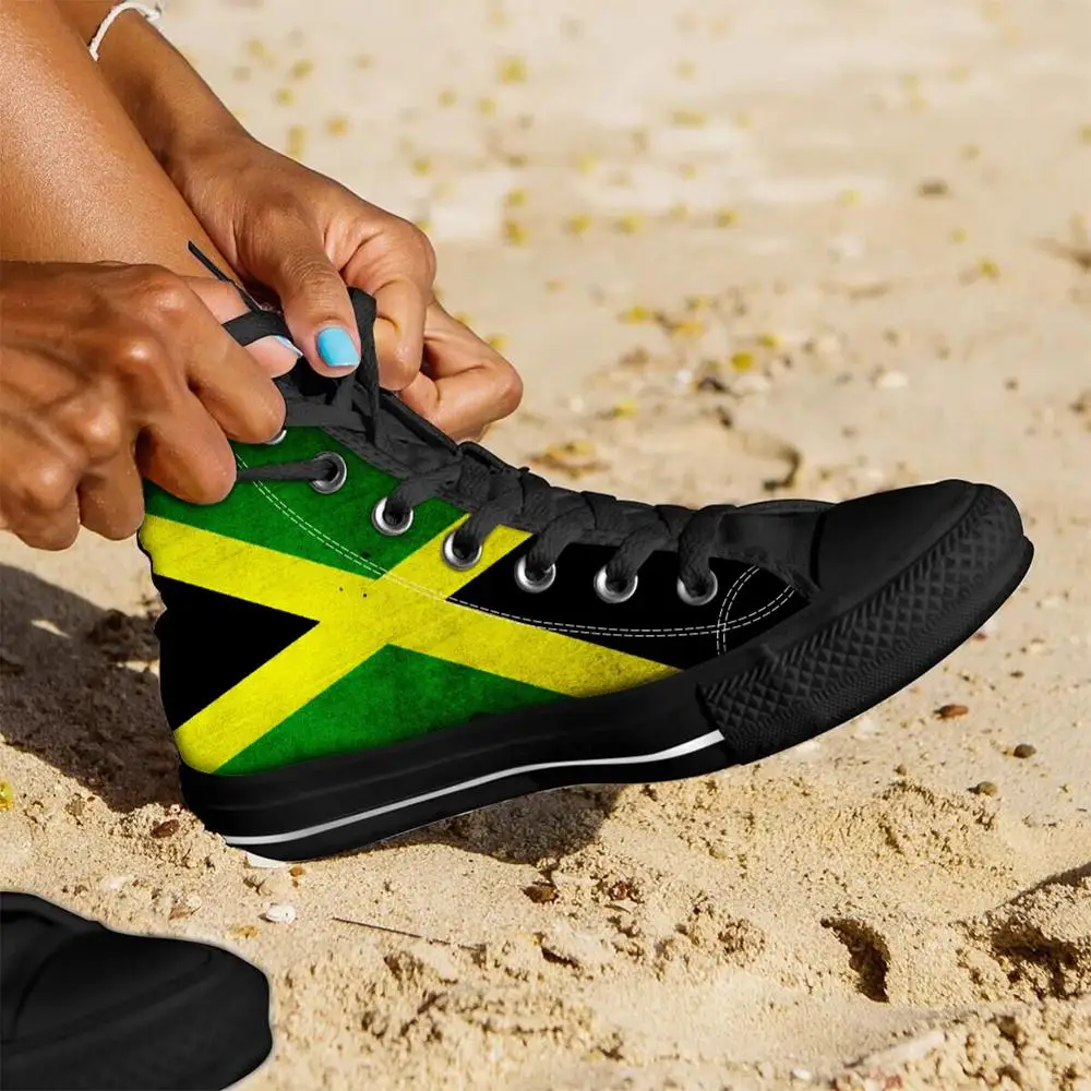 FORUDESIGNS Drop Shipping Canvas Women Sneakers Casual Jamaica Flag 3D Cool Vulcanized Flats Shoes for Female High Top Footwear
FORUDESIGNS Drop Shipping Canvas Women Sneakers Casual Jamaica Flag 3D Cool Vulcanized Flats Shoes for Female High Top Footwear