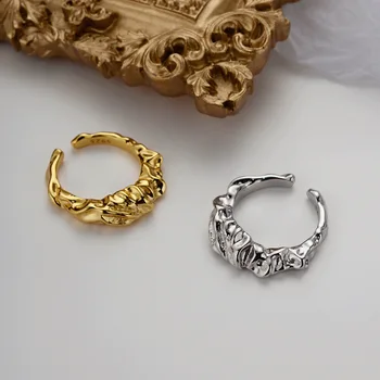 Real 925 Sterling Silver Tin Foil Texture Rings for Women Female Irregular Minimalist Adjustable Size Crumpled Ring Bijoux Gifts
Real 925 Sterling Silver Tin Foil Texture Rings for Women Female Irregular Minimalist Adjustable Size Crumpled Ring Bijoux Gifts