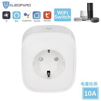 ELEOPARD 10A EU Plug Adaptor Outlet Power-Monitor-Socket Voice-Control Tuya Timing-Function Smart Wifi
ELEOPARD 10A EU Plug Adaptor Outlet Power-Monitor-Socket Voice-Control Tuya Timing-Function Smart Wifi