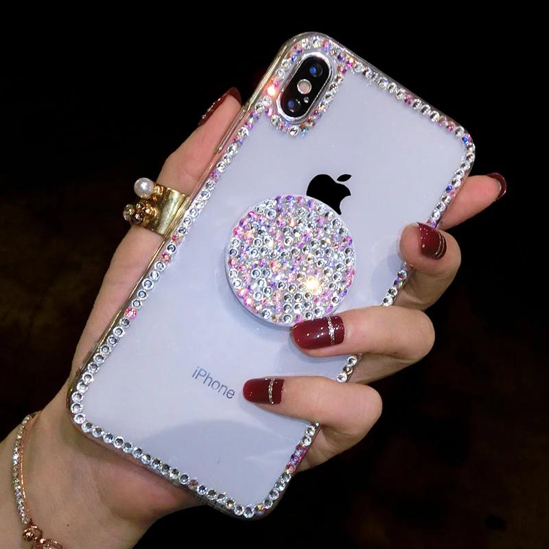 Новый чехол с кристаллами для Iphone 11 Pro Max X XR XS 6 6S Plus 7 8 Samsung Galaxy S8 S9 S10 Note 9 10 Pro|Бамперы|