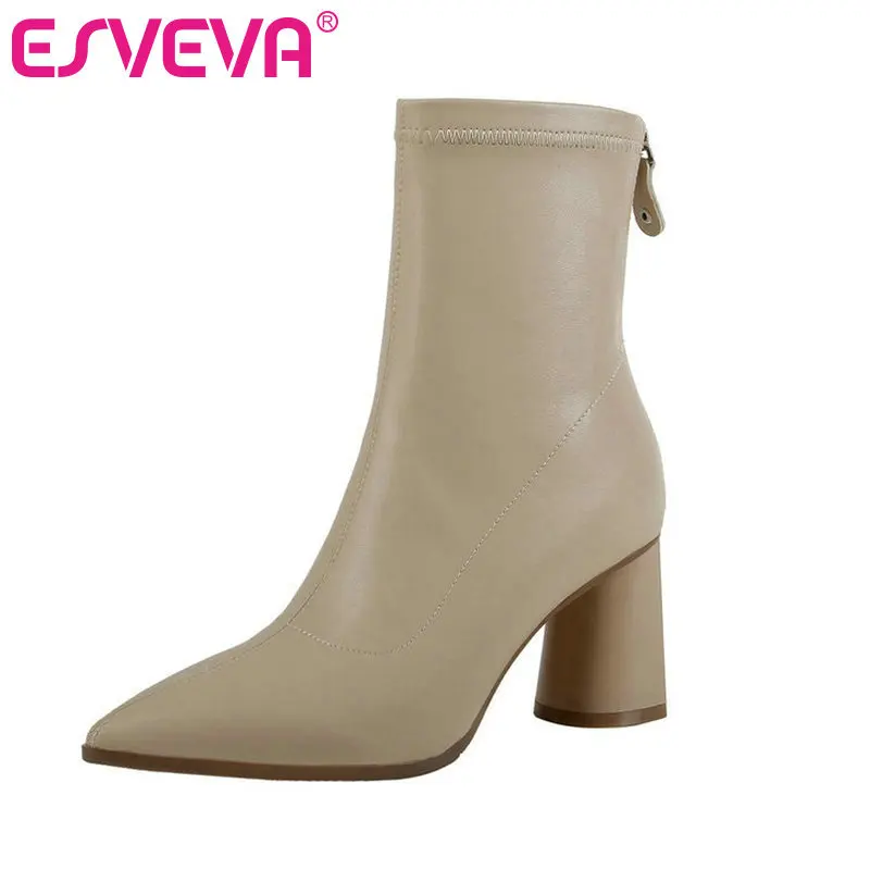 ESVEVA 2020 Autumn Women Shoes Winter Ankle Boots High Heel Cow Leather +pu Pointed Toe Motorcycle Platform Boots Size 34-116.33
ESVEVA 2020 Autumn Women Shoes Winter Ankle Boots High Heel Cow Leather +pu Pointed Toe Motorcycle Platform Boots Size 34-116.33