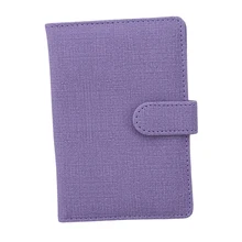 1pc moda PU Leather Travel przenośne etui na paszport etui na karty jednokolorowa osłonka na paszport okładka na paszport(China)