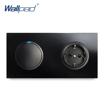 Wallpad 1 Gang 2 Way Switch With EU German Socket Wall Light Switch With LED Indicator Aluminum Metal Panel
Wallpad 1 Gang 2 Way Switch With EU German Socket Wall Light Switch With LED Indicator Aluminum Metal Panel