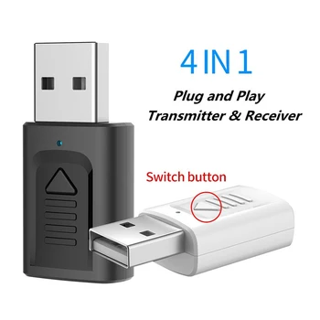 4 IN 1 Mini Bluetooth Receiver Transmitter USB Stereo Bluetooth 5.0 Audio AUX RCA USB 3.5mm Jack For TV PC Car Wireless Adapter
4 IN 1 Mini Bluetooth Receiver Transmitter USB Stereo Bluetooth 5.0 Audio AUX RCA USB 3.5mm Jack For TV PC Car Wireless Adapter