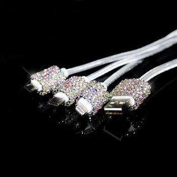 3 in 1 USB Cable For Mobile Phone Diamond Crystal Car Fast Charging Cable For Android Micro Type C Type-c iPhone Charger Wire
3 in 1 USB Cable For Mobile Phone Diamond Crystal Car Fast Charging Cable For Android Micro Type C Type-c iPhone Charger Wire