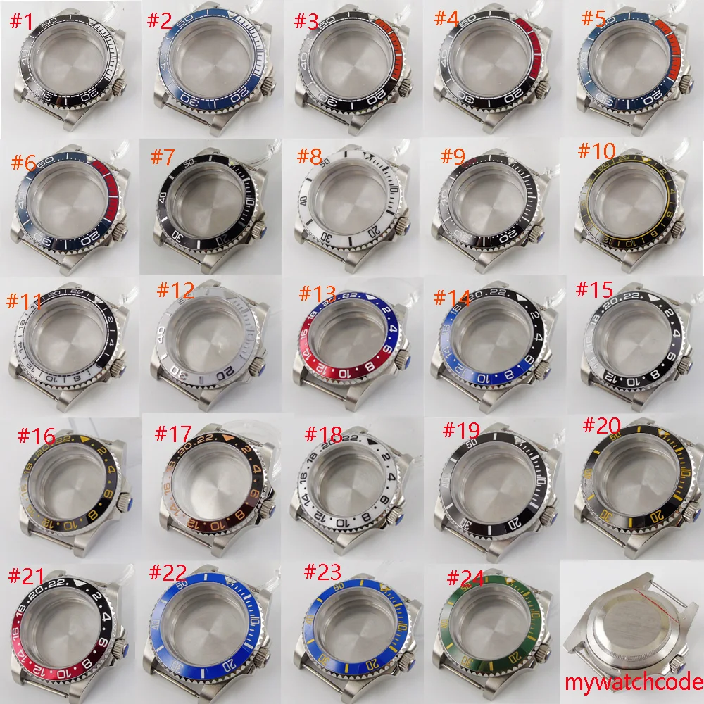 40mm stainless steel watch case no magnifier sapphire crystal unidirectional bezel fit NH35 NH36 automatic movement solid back
40mm stainless steel watch case no magnifier sapphire crystal unidirectional bezel fit NH35 NH36 automatic movement solid back