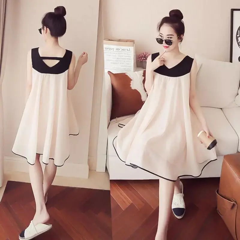 Maternity Clothes 2019 Summer New Style Chiffon Korean-style Loose-Fit Mid-length Large Size Sleeveless Pregnant Women Dress
Maternity Clothes 2019 Summer New Style Chiffon Korean-style Loose-Fit Mid-length Large Size Sleeveless Pregnant Women Dress