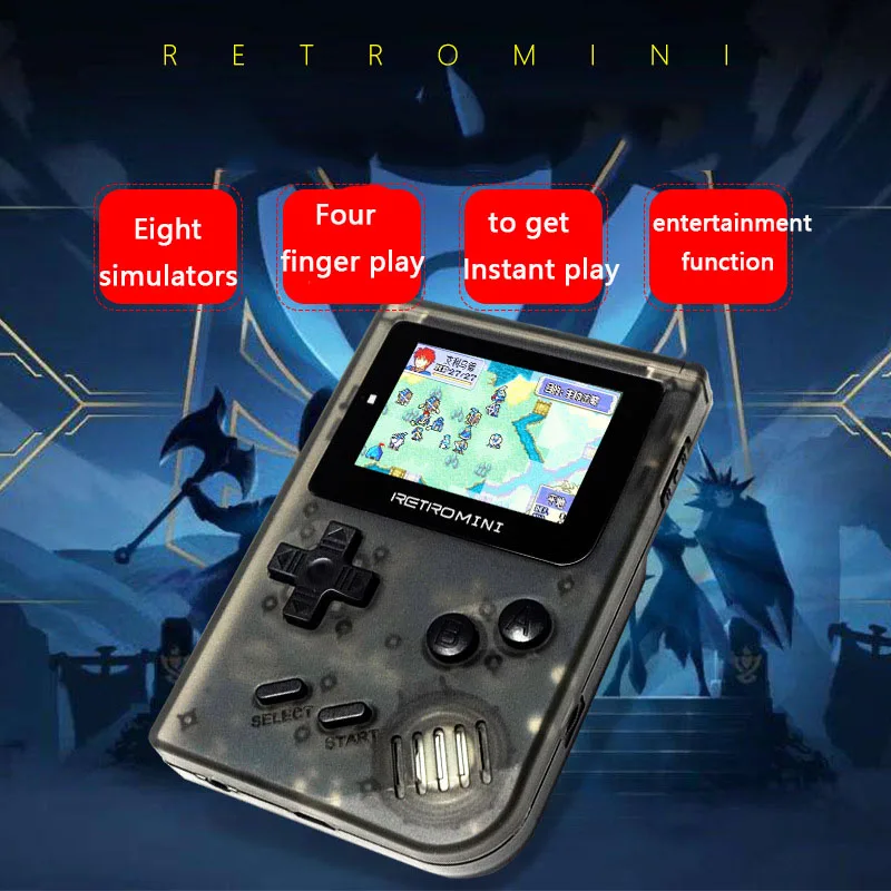 Portable video game console with 8-bit lcd screen, Gift for Kids portable video game console with 3cm and 168 retro games
Portable video game console with 8-bit lcd screen, Gift for Kids portable video game console with 3cm and 168 retro games