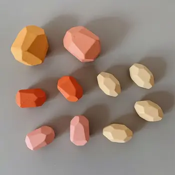 Children Wooden Colored Stone Building Block Stacking Game Educational Learning Toy
Children Wooden Colored Stone Building Block Stacking Game Educational Learning Toy