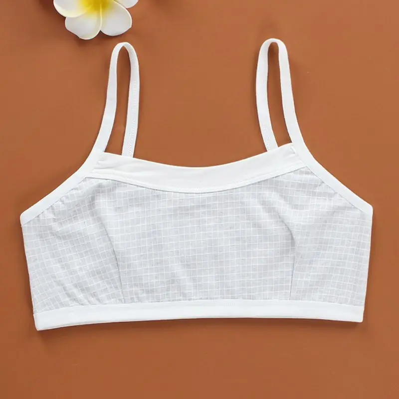 Junior Girl Spaghetti Strap Sport Training Bra Contrast Color Plaid Print Underwear Double Layer Bralette Modal Breathable Vest
Junior Girl Spaghetti Strap Sport Training Bra Contrast Color Plaid Print Underwear Double Layer Bralette Modal Breathable Vest