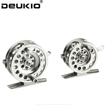 Deukio Full Aluminum Ice Fishing Reel left hand V-shape 2BB+RBB 50mm 60mm Fly Weels Ratio 1:1 
Deukio Full Aluminum Ice Fishing Reel left hand V-shape 2BB+RBB 50mm 60mm Fly Weels Ratio 1:1
