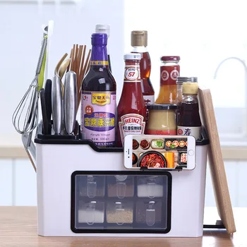 Multi-Function Kitchen Storage Rack Seasoning Rack Chopsticks Cruet Household Storage Combination Knife Seasoning Storage Rack
Multi-Function Kitchen Storage Rack Seasoning Rack Chopsticks Cruet Household Storage Combination Knife Seasoning Storage Rack