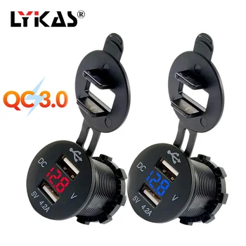 LYKAS Car USB Charger Voltmeter Digital Display QC 3.0 Motorcycle Waterproof USB Power Outlet 12v 24v
LYKAS Car USB Charger Voltmeter Digital Display QC 3.0 Motorcycle Waterproof USB Power Outlet 12v 24v