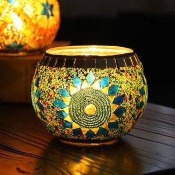Mosaic glass candlestick european style antique decoration gifts Louman bar candle cup home accessories send electronic wax
Mosaic glass candlestick european style antique decoration gifts Louman bar candle cup home accessories send electronic wax