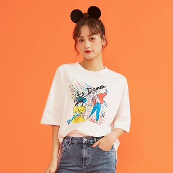 IEF Spring Summer Causal Half Sleeves Women Tshirt Female Oneck Character Printed Loose Tshirt tops 0N29A-D5964-7- 
IEF Spring Summer Causal Half Sleeves Women Tshirt Female Oneck Character Printed Loose Tshirt tops 0N29A-D5964-7-