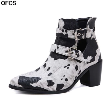 Ankle Boots Faux Leather 2019 Fashion Women Square Heel Wedges Boots Women Pointed Toe Western Cowboy Boots Shoes For Women
Ankle Boots Faux Leather 2019 Fashion Women Square Heel Wedges Boots Women Pointed Toe Western Cowboy Boots Shoes For Women