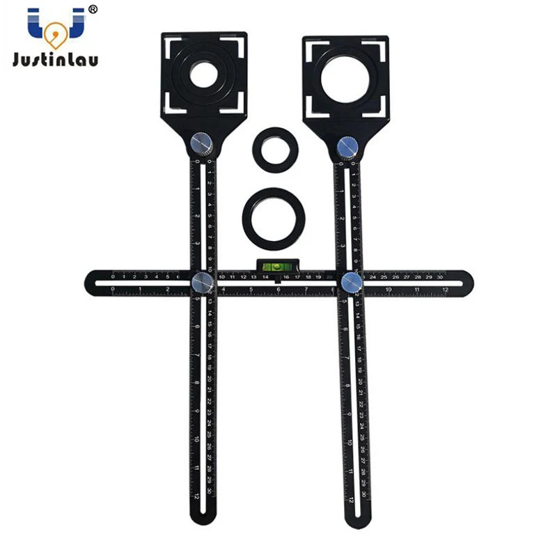 JUSTINLAU Tile Hole Locator Multi-Functional Adjustable Tool Masonry Glass Fixed Punch Angle Measuring Ruler Tile Template
JUSTINLAU Tile Hole Locator Multi-Functional Adjustable Tool Masonry Glass Fixed Punch Angle Measuring Ruler Tile Template