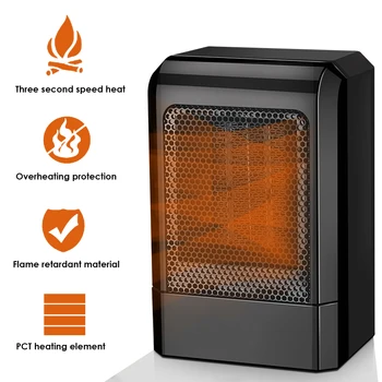 500W Mini Fan Heater Space Heater Electric PTC Ceramic Heating Fan for Home Office Tabletop Floor Black/US Plug
500W Mini Fan Heater Space Heater Electric PTC Ceramic Heating Fan for Home Office Tabletop Floor Black/US Plug