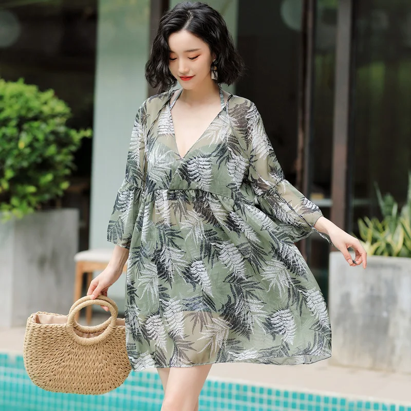 Large Size Bathing Suit Women's Split Type Three-piece Set Conservative Skirt South Korea Fat Mm Swimwear Hot Springs Cover Meat
Large Size Bathing Suit Women's Split Type Three-piece Set Conservative Skirt South Korea Fat Mm Swimwear Hot Springs Cover Meat