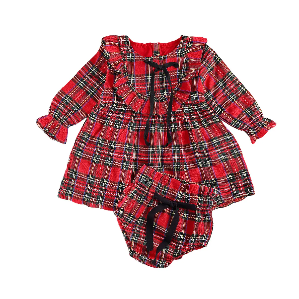 Baby Girls Shorts Two Piece Set Toddler Kids Fresh Plaid Long-sleeved Skirt Top and Elastic Triangle Short Pants Suit Clothes
Baby Girls Shorts Two Piece Set Toddler Kids Fresh Plaid Long-sleeved Skirt Top and Elastic Triangle Short Pants Suit Clothes